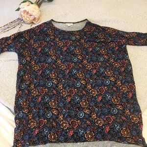 Lularoe Black Neon Floral Irma